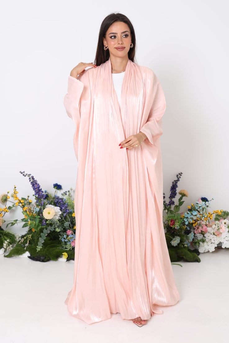 Dahlia Muse Abaya Set with Pleated Chiffon Inner Dress