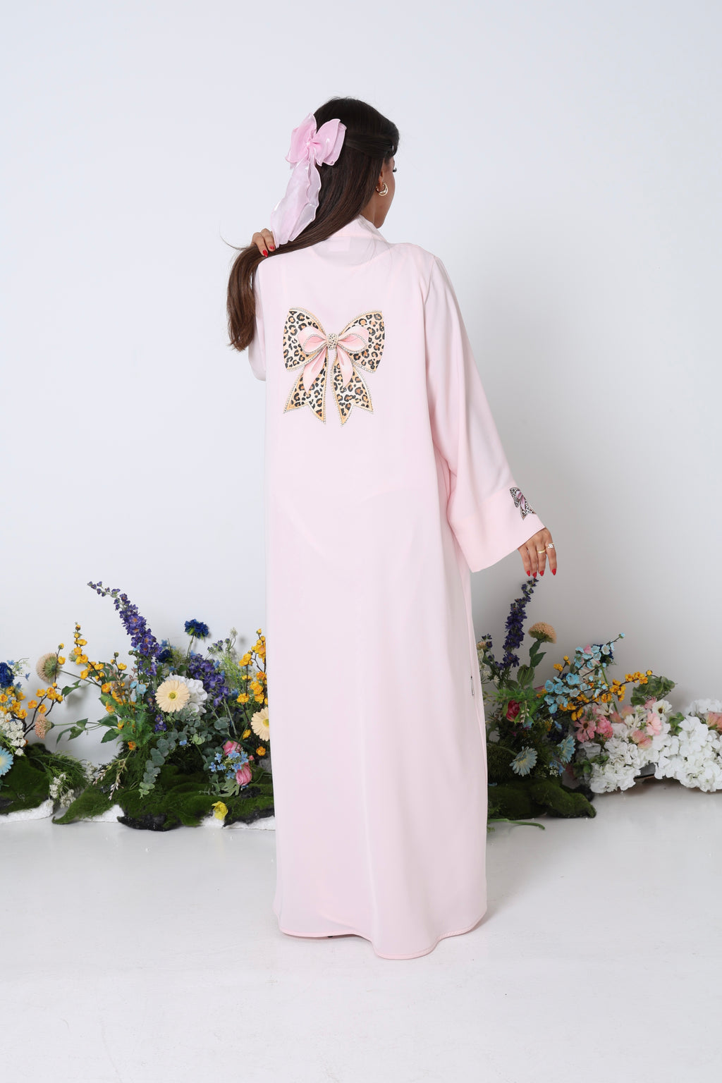 Blush Leopard Abaya