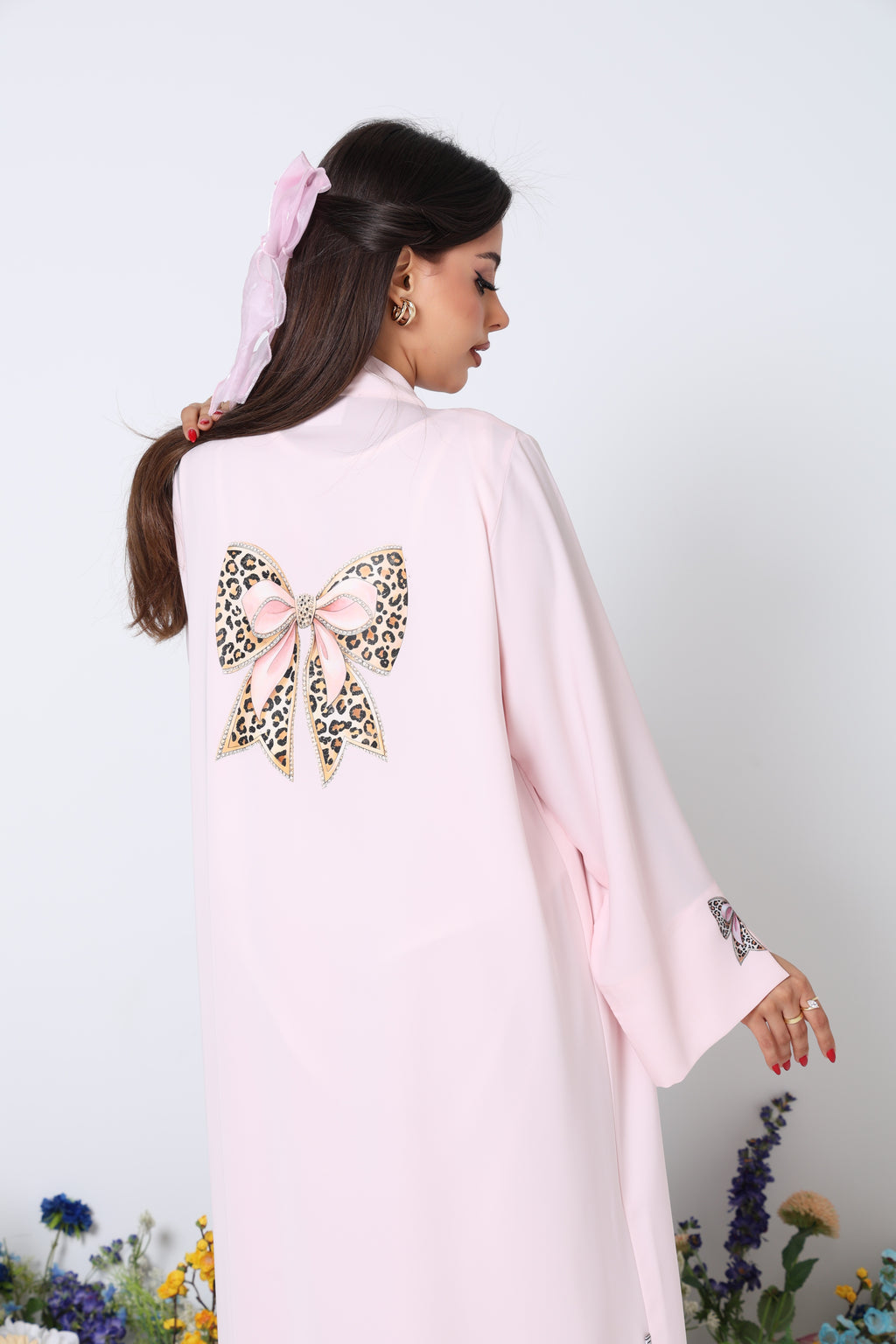 Blush Leopard Abaya