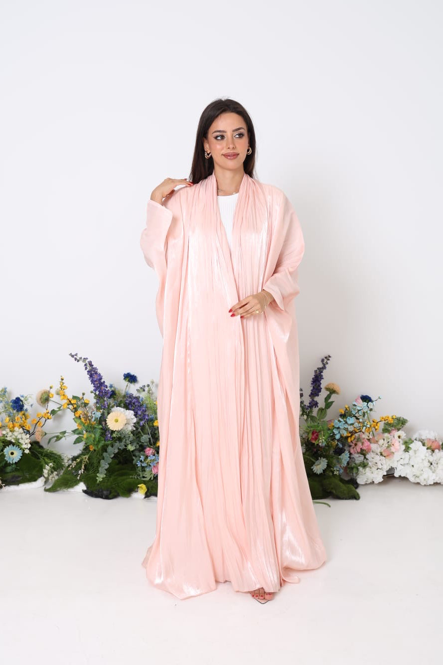 Dahlia Muse Abaya Set with Pleated Chiffon Inner Dress