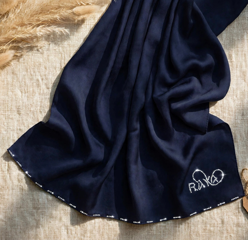 Cosmos Feather lite Hijab with SWAROVSKI®️ crystals