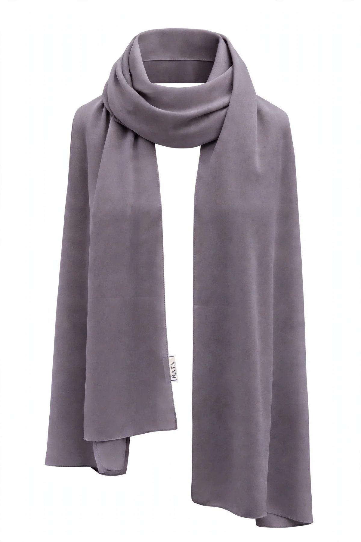 Moonlight Grey Feather lite Hijab with SWAROVSKI®️ crystals