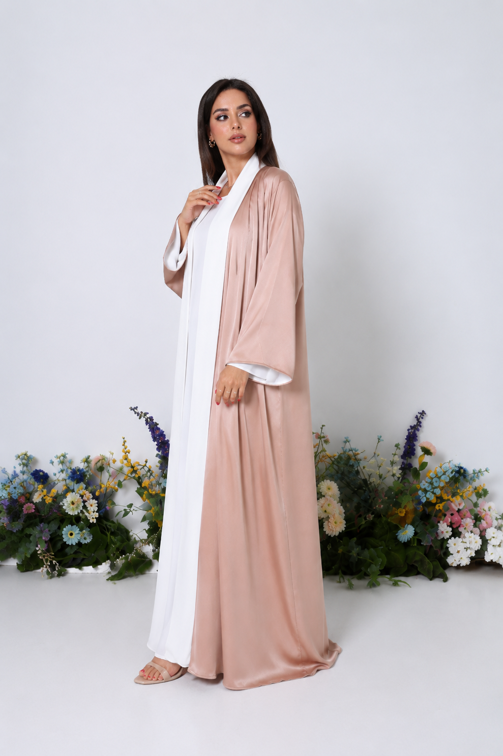 Mocha and Cream Dual Abaya