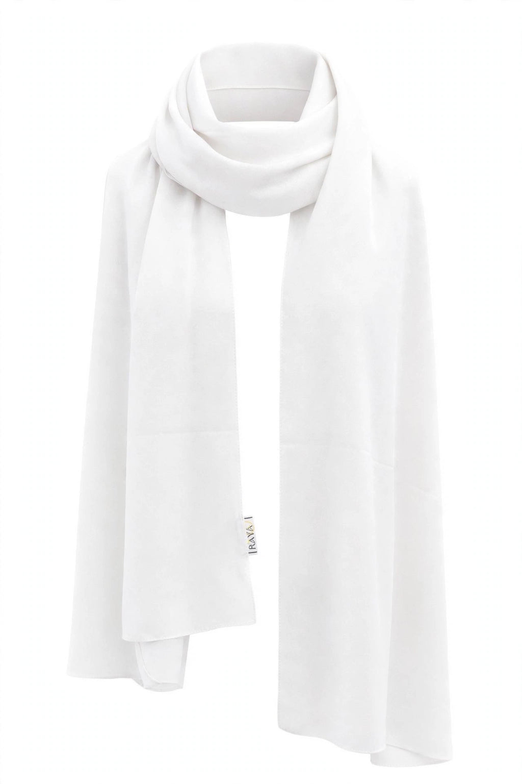 Pure White Feather lite Hijab with SWAROVSKI®️ crystals