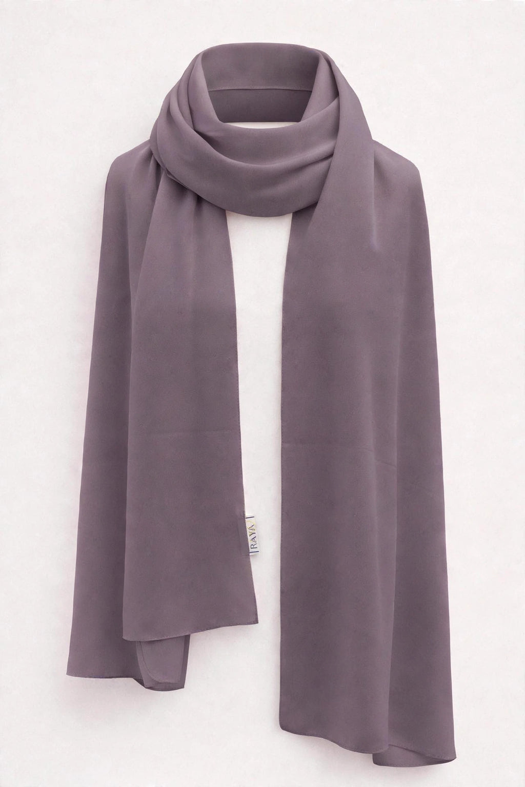 Mauve Ash Feather lite Hijab with SWAROVSKI®️ crystals