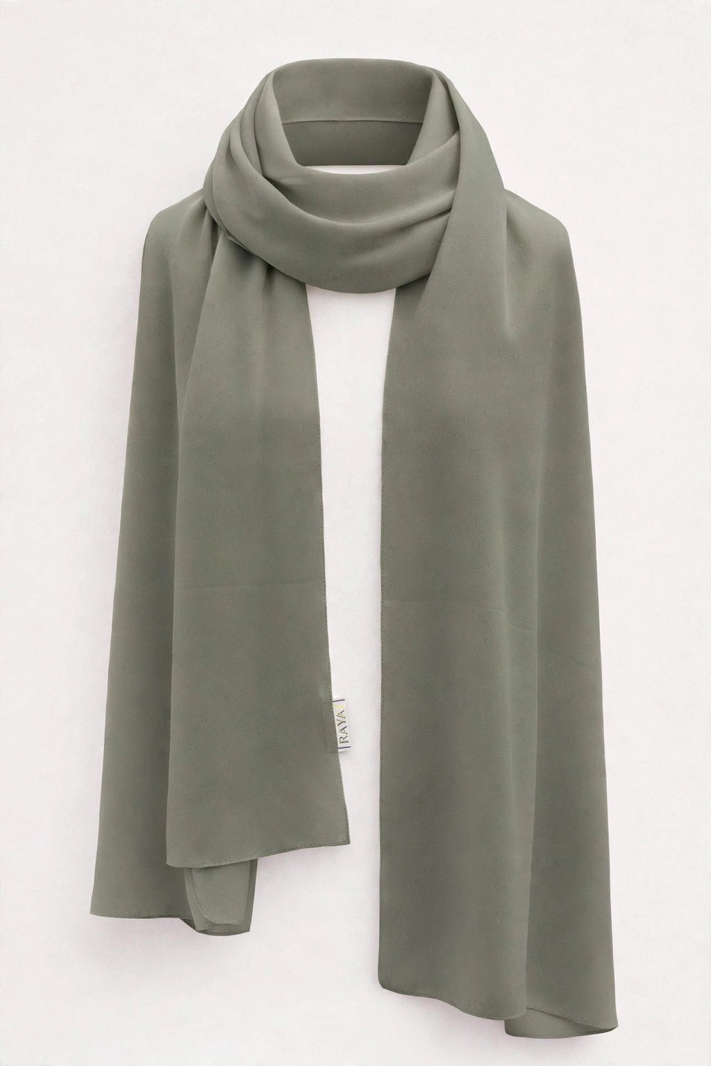 Muted Olive Signature Feather lite Hijab with SWAROVSKI ®️ crystals