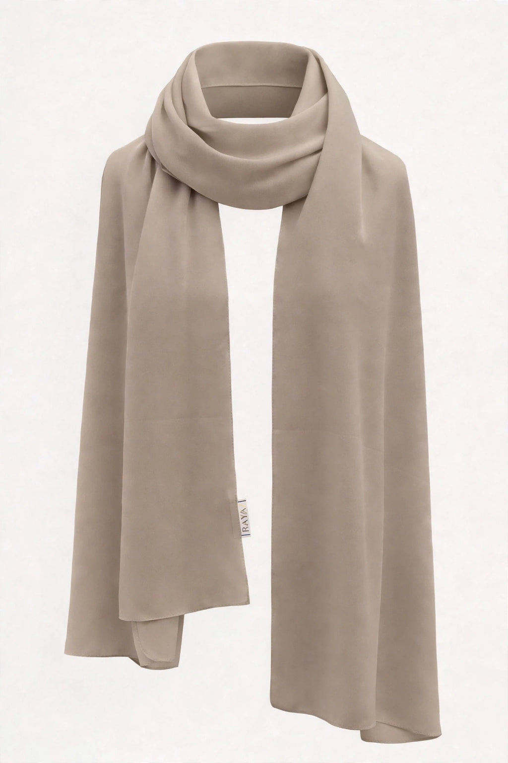 Beige Feather lite Hijab with SWAROVSKI®️ crystals