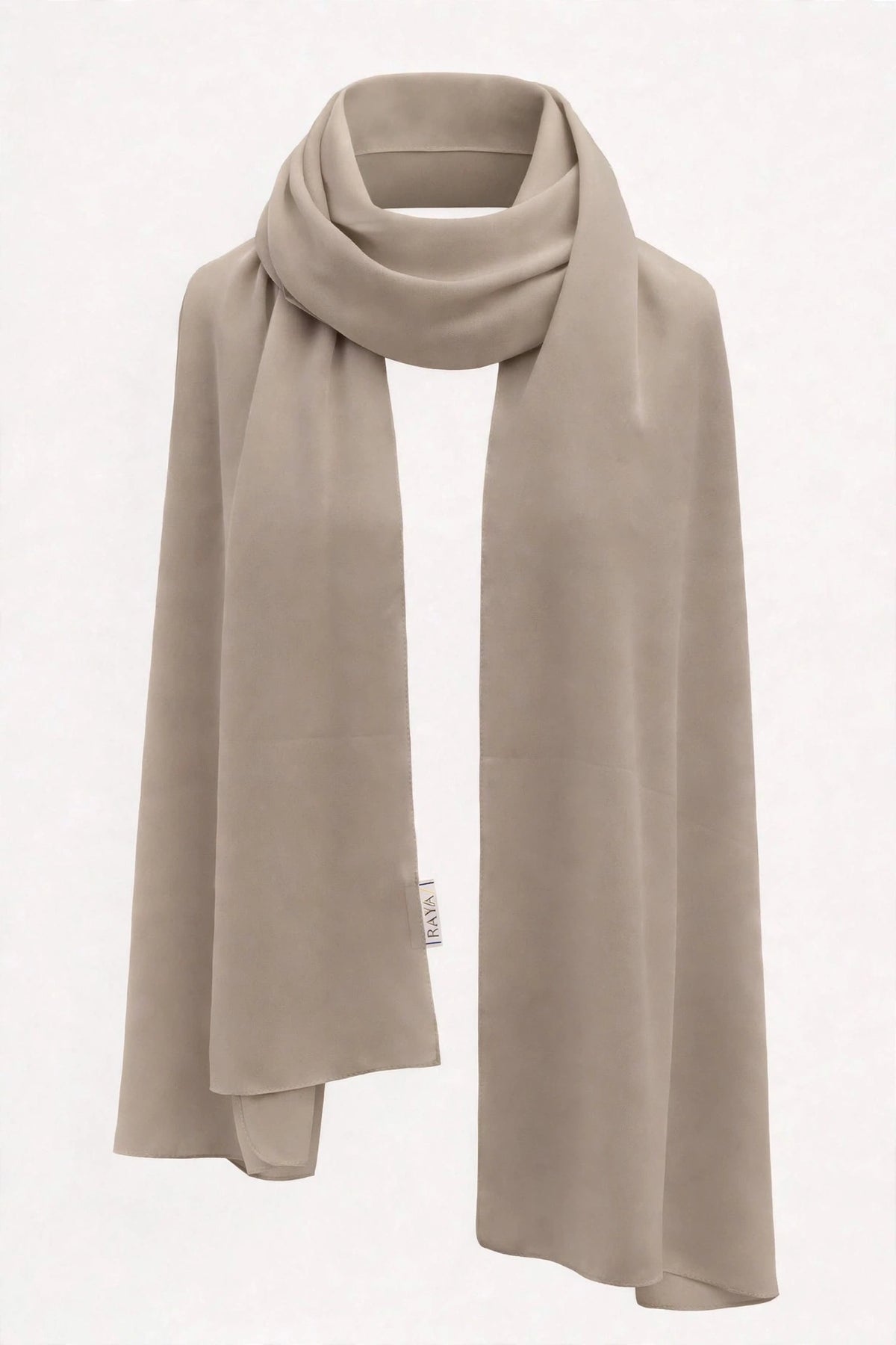 Beige Feather lite Hijab with SWAROVSKI®️ crystals
