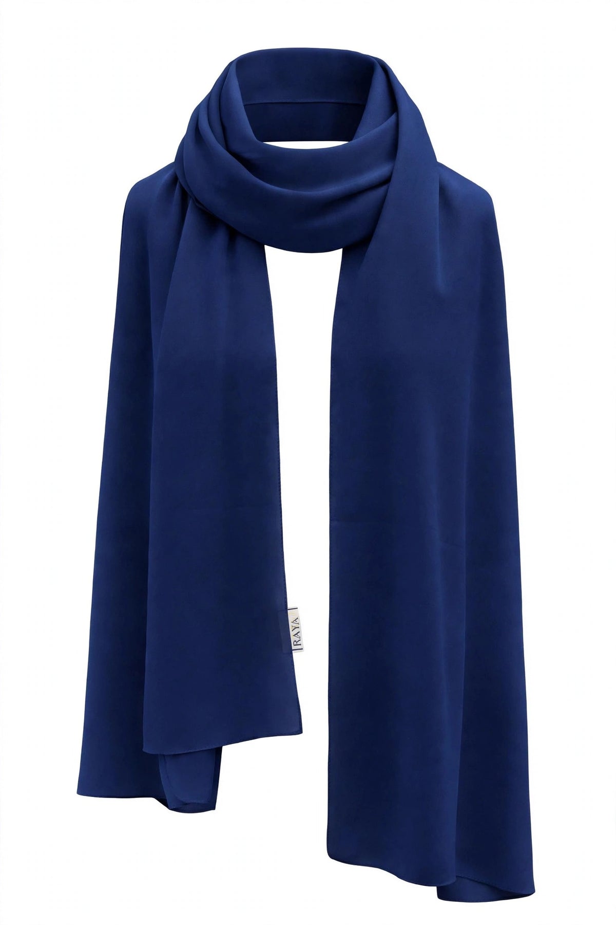 Royal Navy Blue Feather lite Hijab with SWAROVSKI®️ crystals