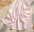 Light Baby Pink Feather lite Hijab with SWAROVSKI®️ crystals