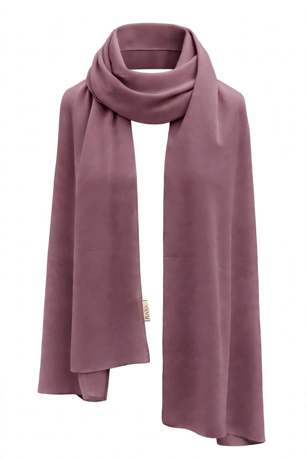 Dusty Rose Mauve Feather lite Hijab with SWAROVSKI®️ crystals