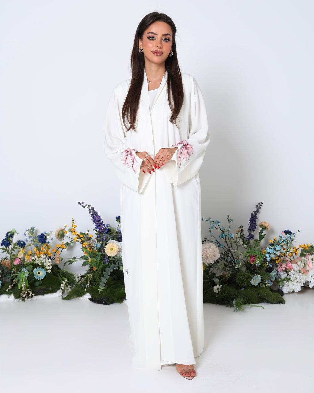 Bella Bow Abaya Set with Inner Dress