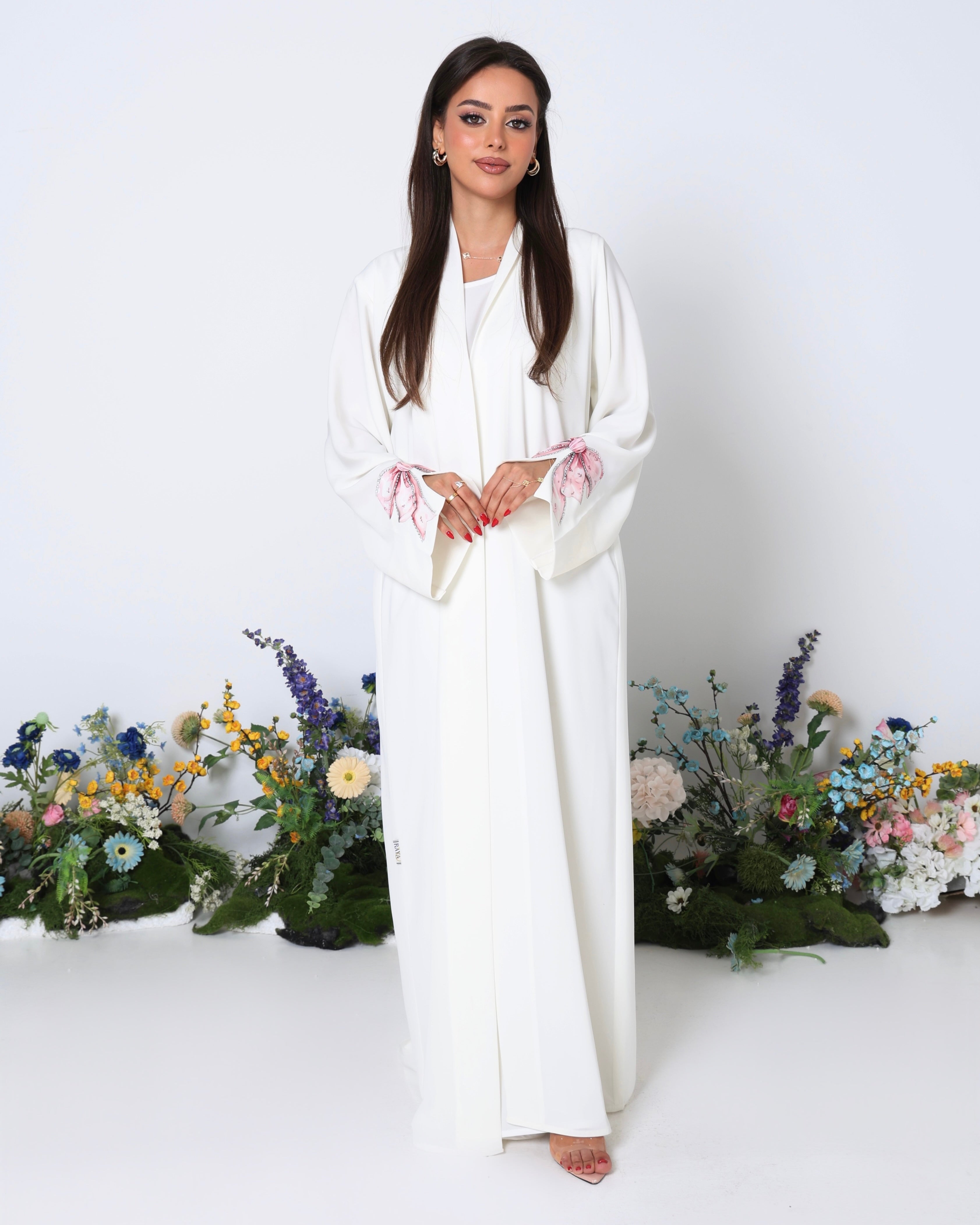 Bella Bow Abaya Set with Inner Dress