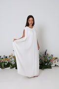 White Pleated Chiffon Inner Dress