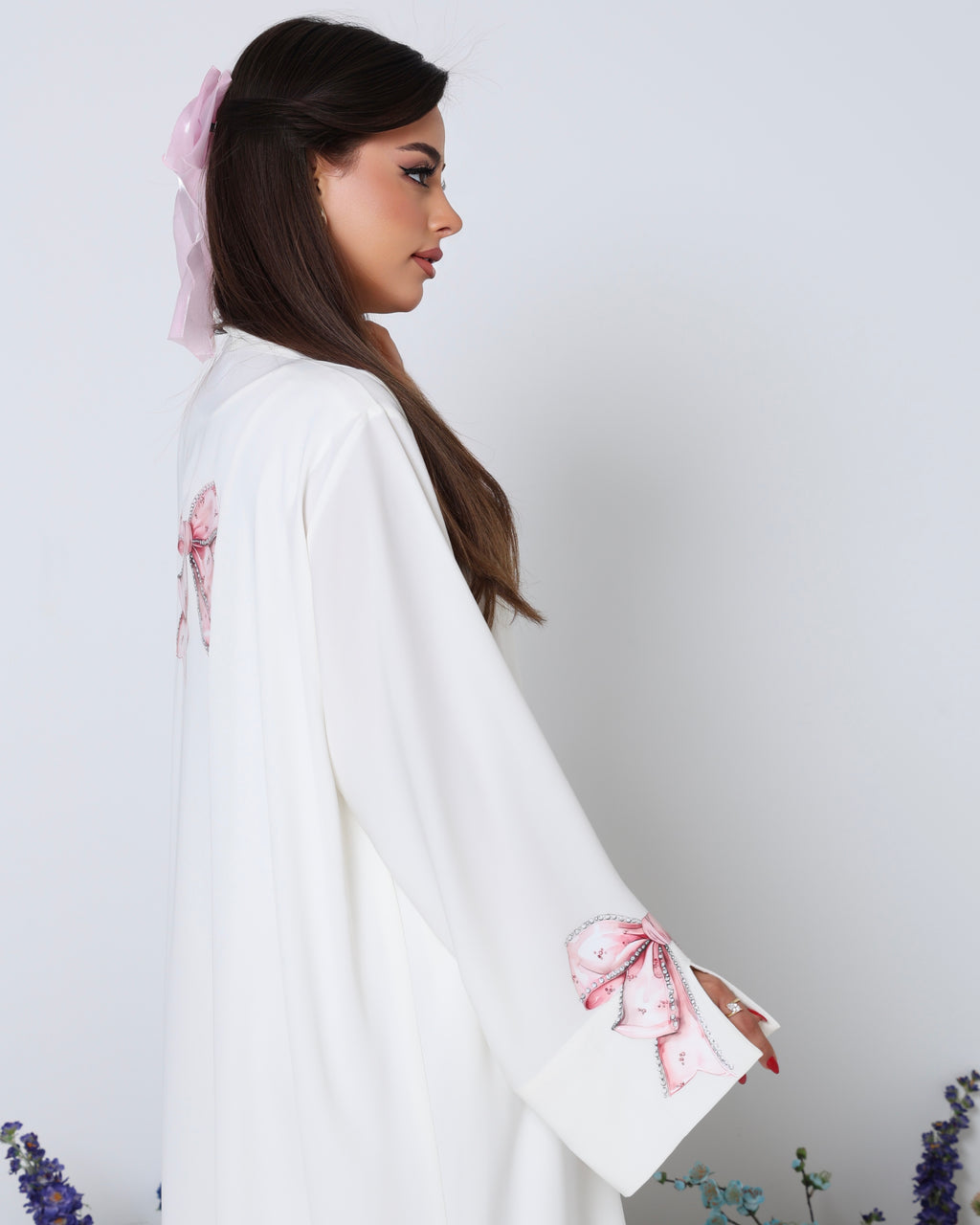 Bella Bow Abaya Set with Inner Dress