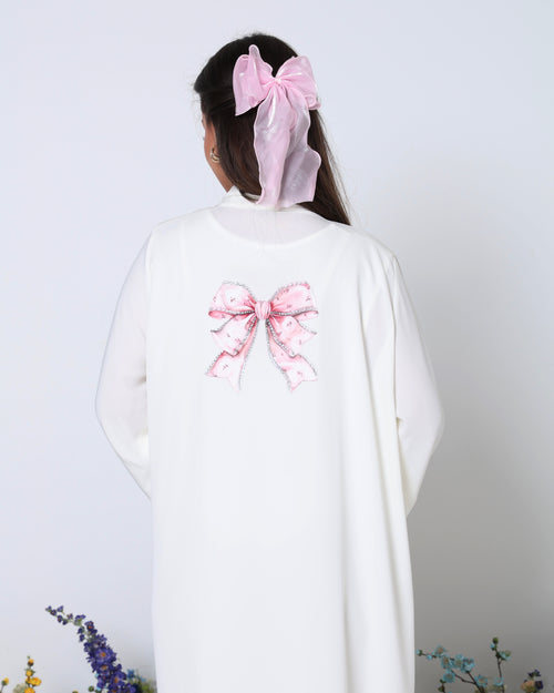 Bella Bow Abaya Set with Inner Dress