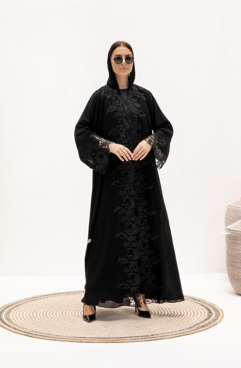 Chiffon Lace Abaya - Rayaluxurypret
