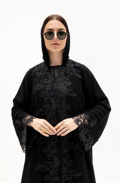 Chiffon Lace Abaya - Rayaluxurypret