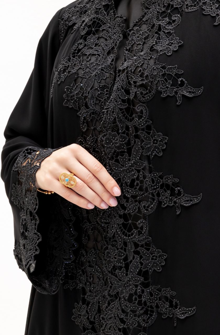 Chiffon Lace Abaya - Rayaluxurypret