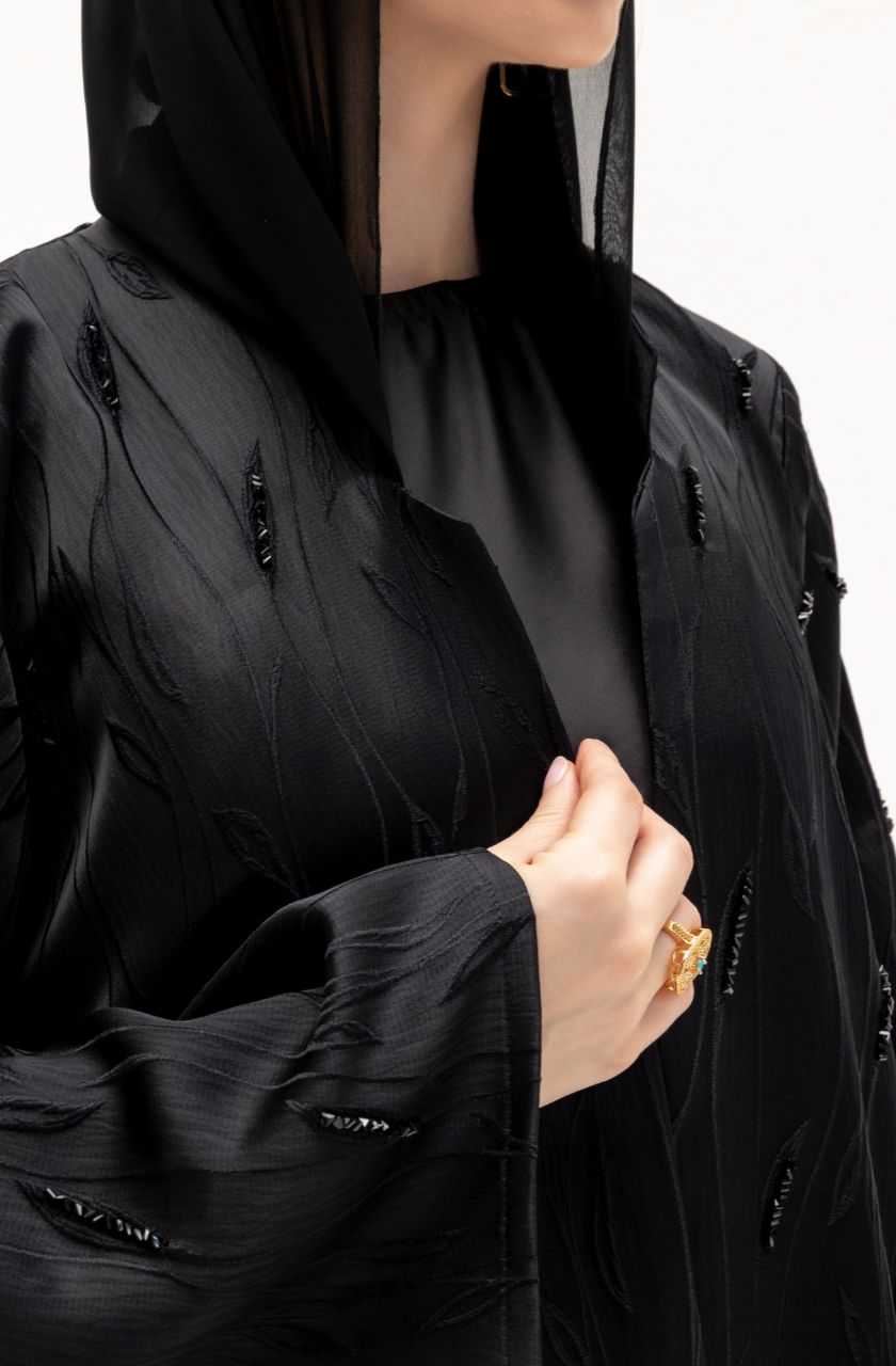 Noir Nebula Abaya - Rayaluxurypret