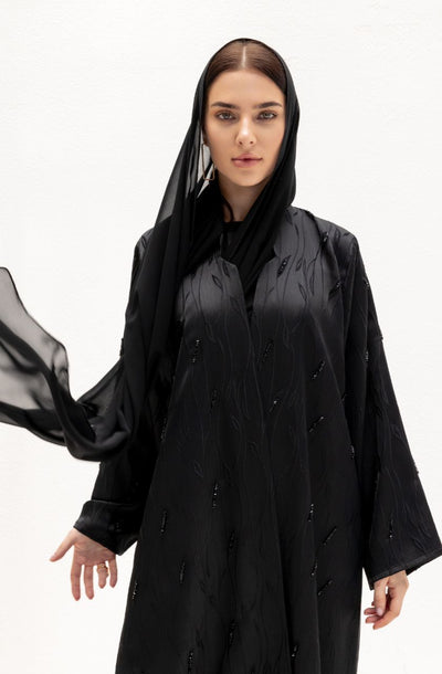 Noir Nebula Abaya - Rayaluxurypret