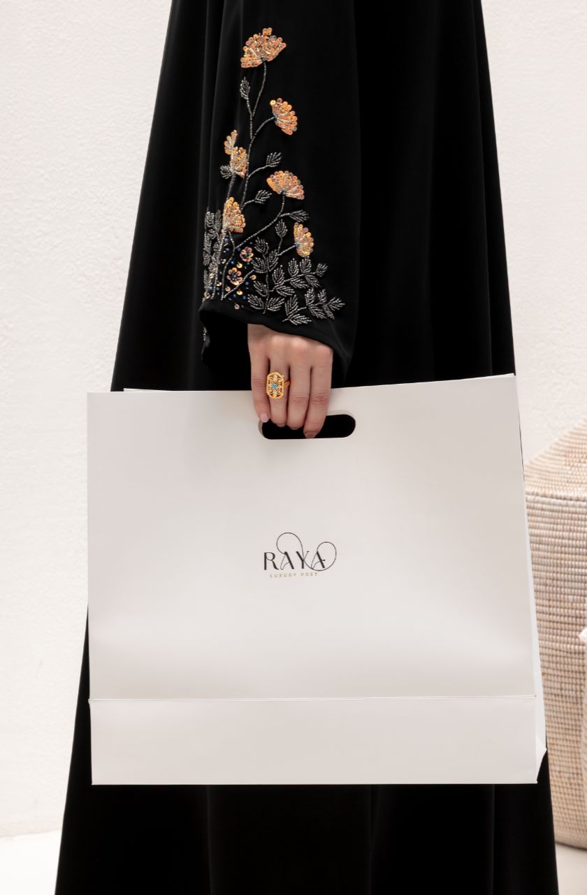 Rose Noir Abaya - Rayaluxurypret