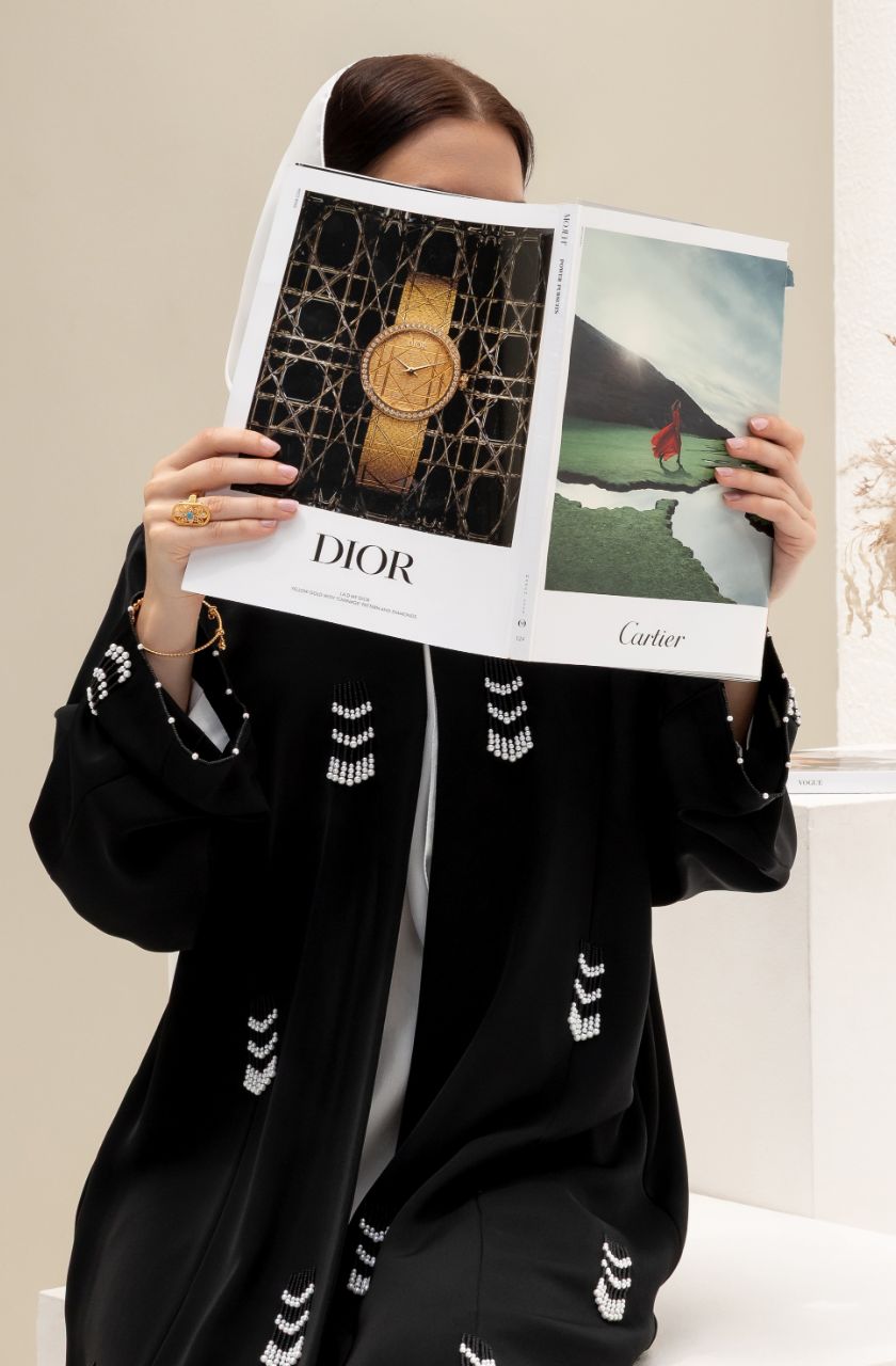 Lunar Pearl Abaya - RAYA LUXURY PRET