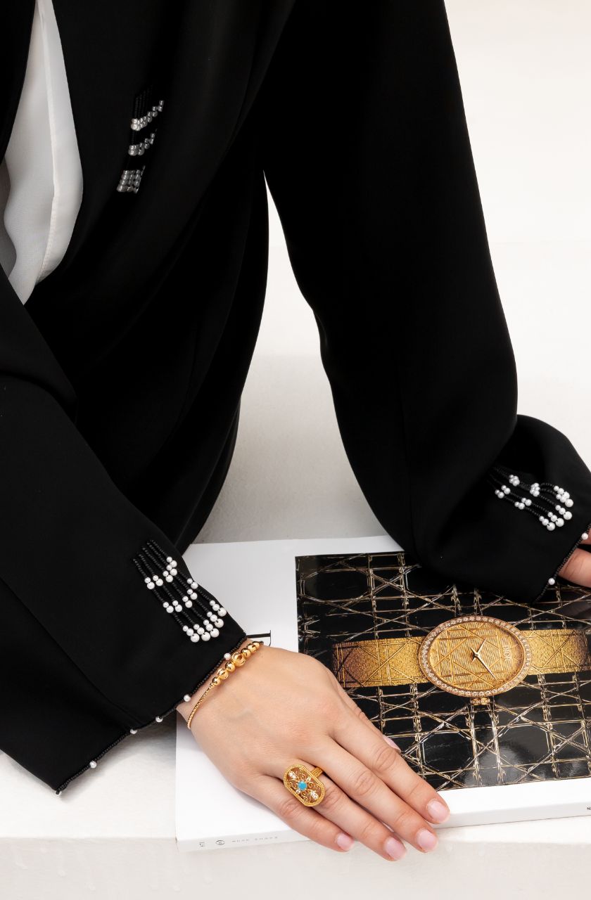 Lunar Pearl Abaya - RAYA LUXURY PRET