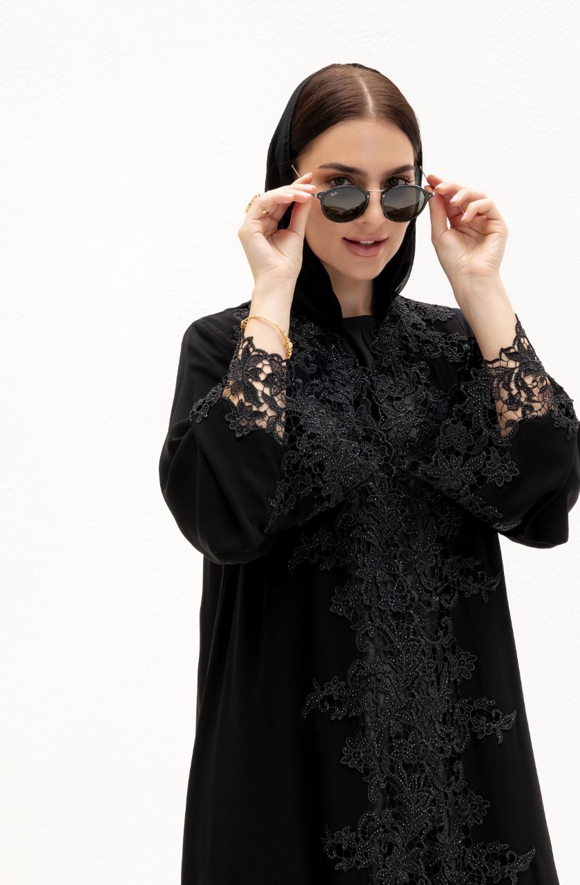 Chiffon Lace Abaya - Rayaluxurypret
