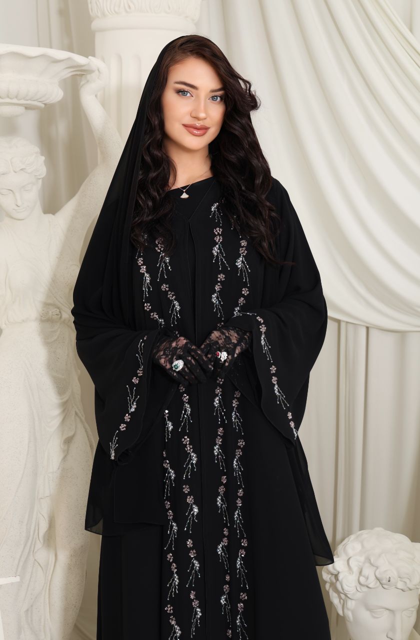 Rose de Sapphire Abaya - Rayaluxurypret