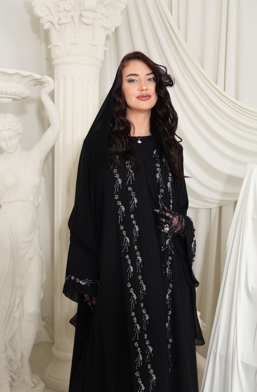 Rose de Sapphire Abaya - Rayaluxurypret