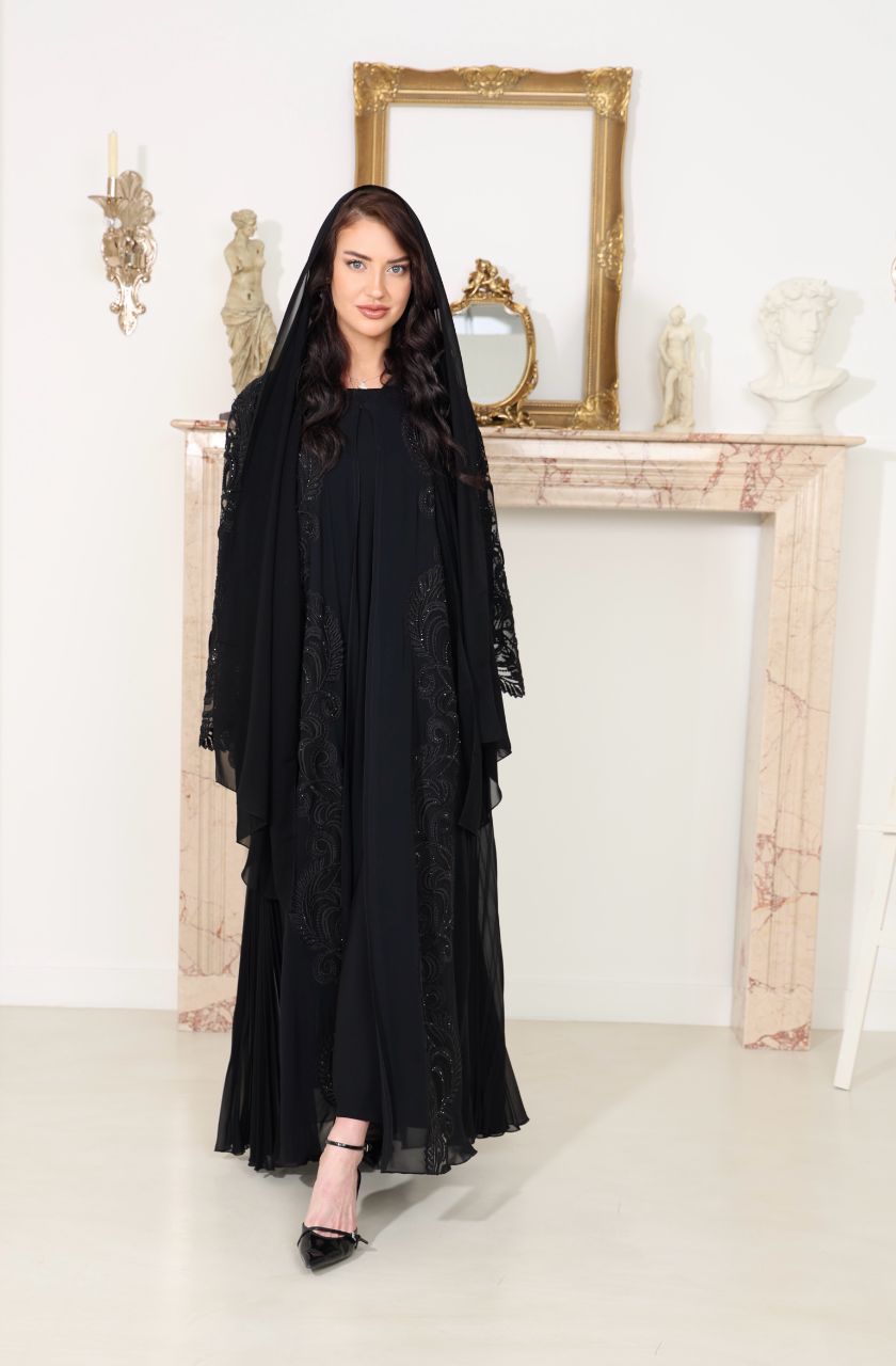 Tourbillon Noir Abaya - Rayaluxurypret