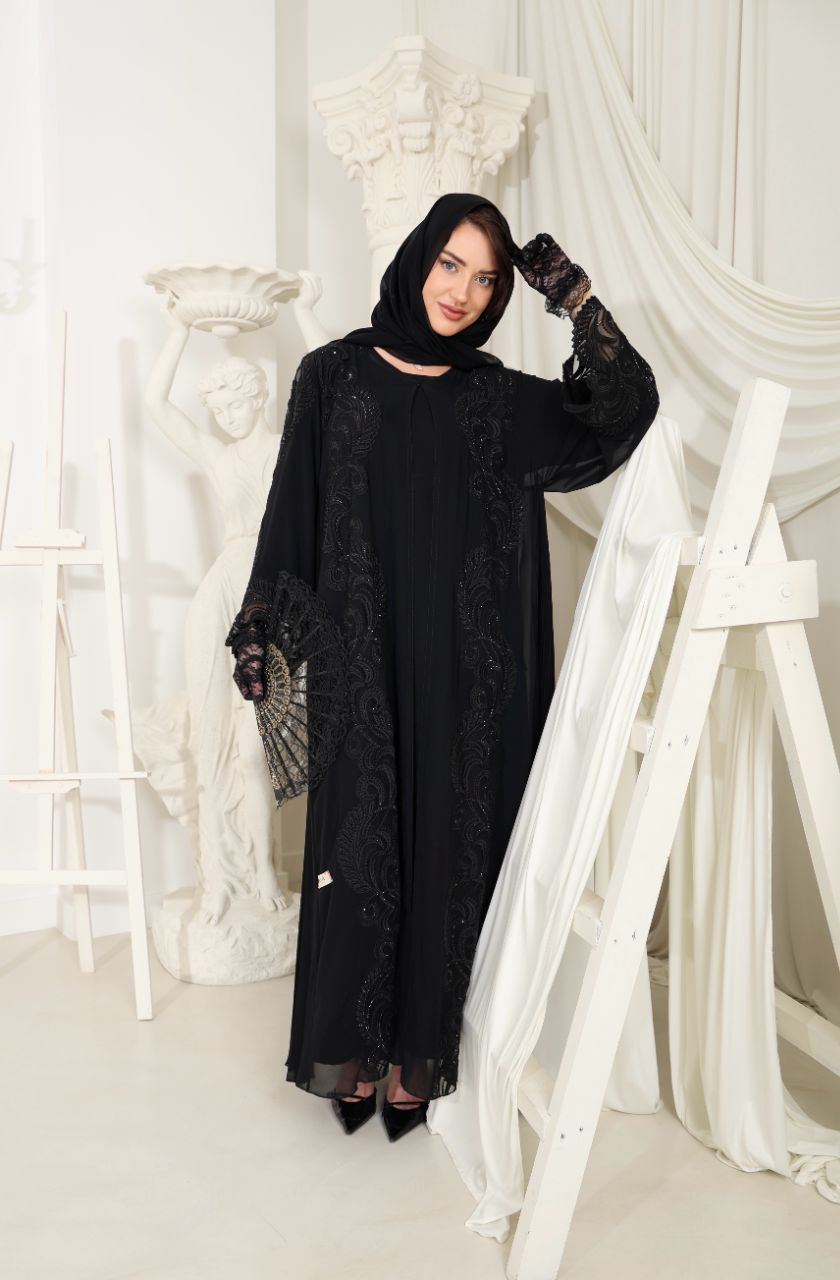 Tourbillon Noir Abaya - Rayaluxurypret