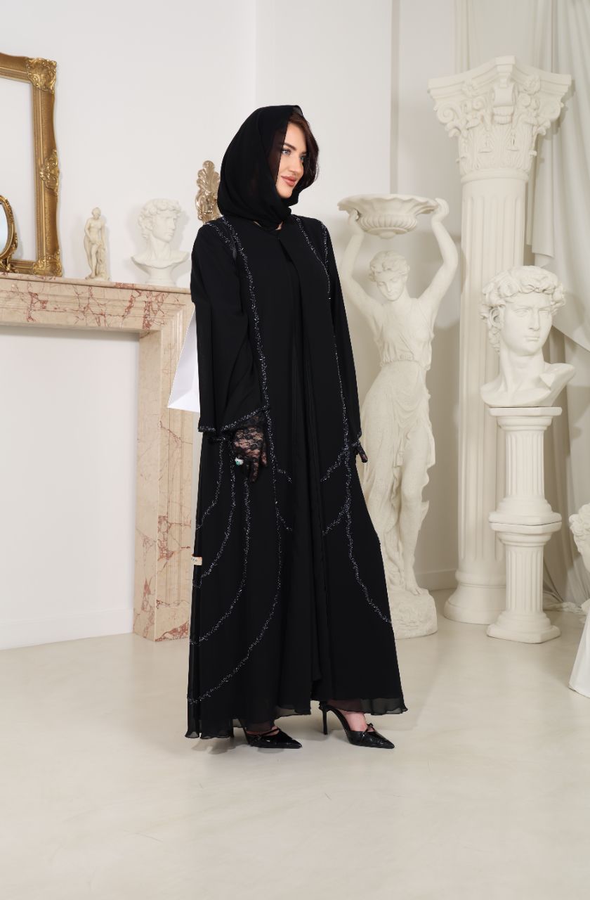 Lueur d' Eiffel Abaya - RAYA LUXURY PRET