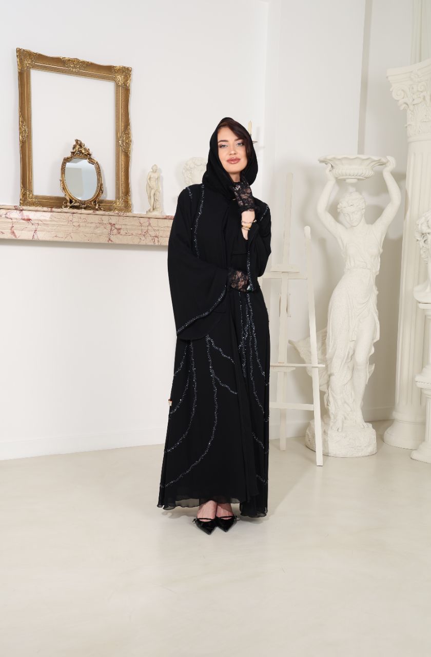 Lueur d' Eiffel Abaya - RAYA LUXURY PRET