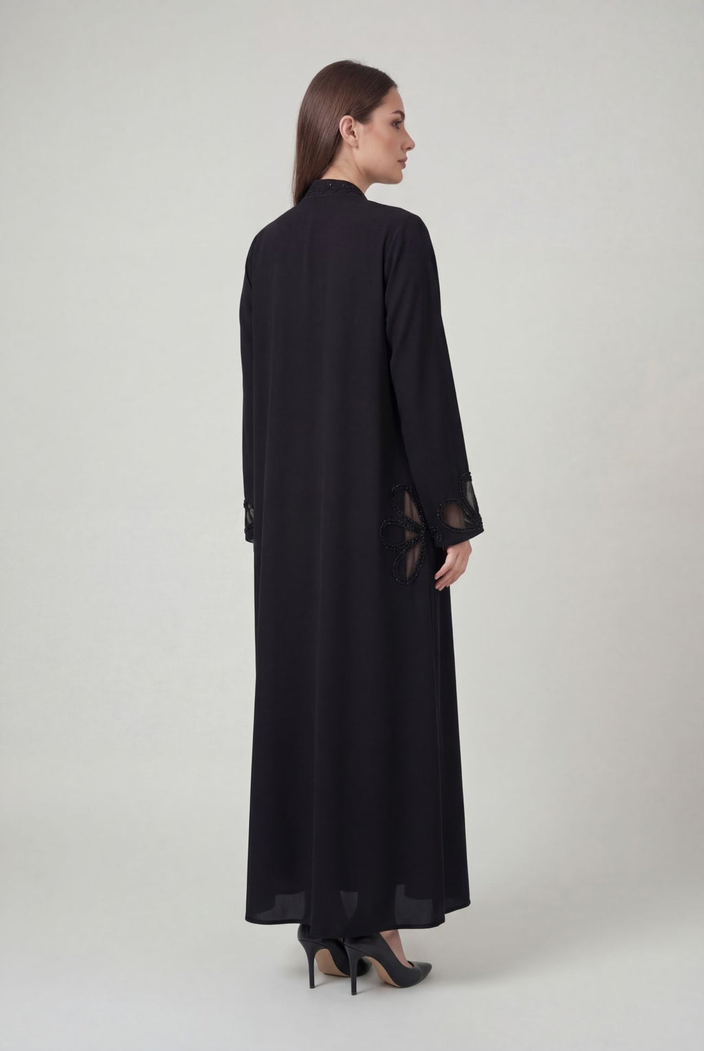 Noir Petal Abaya