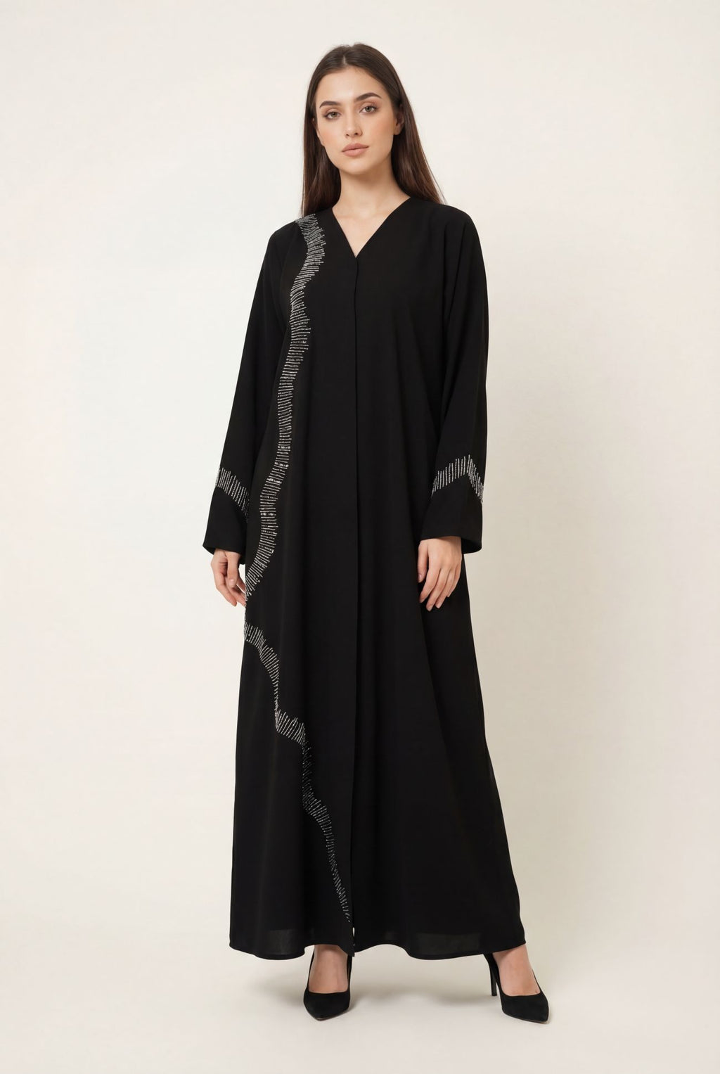 Silver Waves Abaya