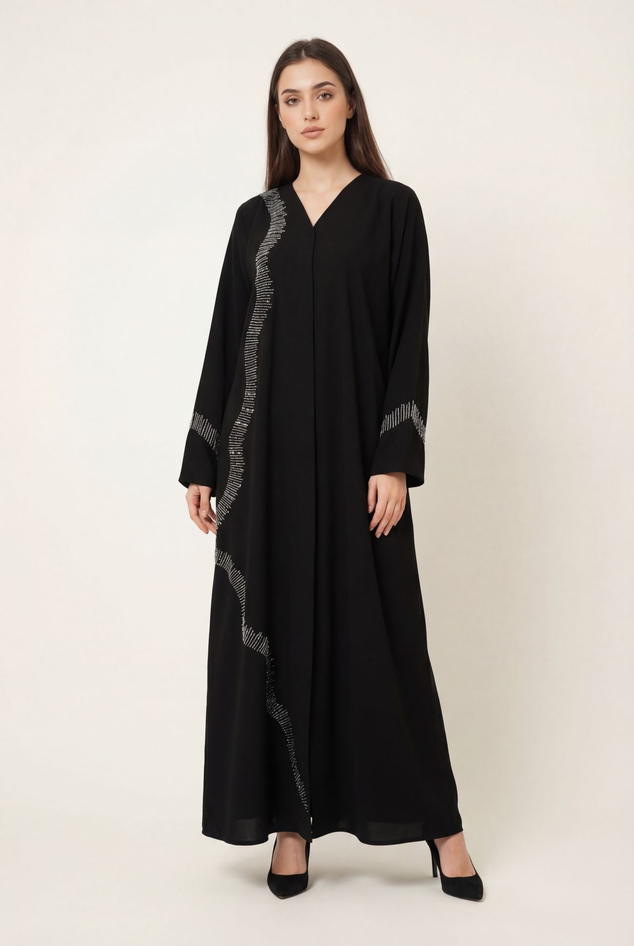 Silver Waves Abaya