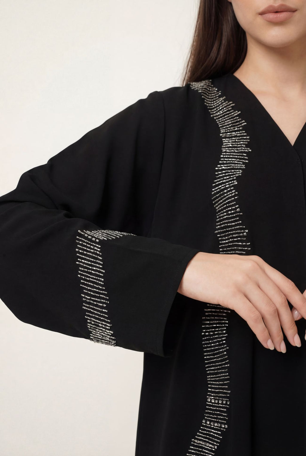 Silver Waves Abaya