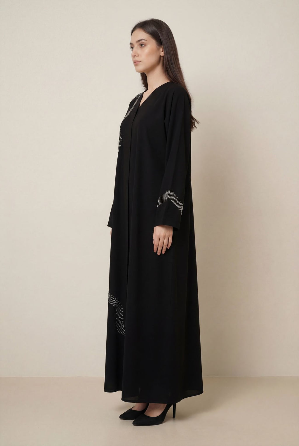 Silver Waves Abaya