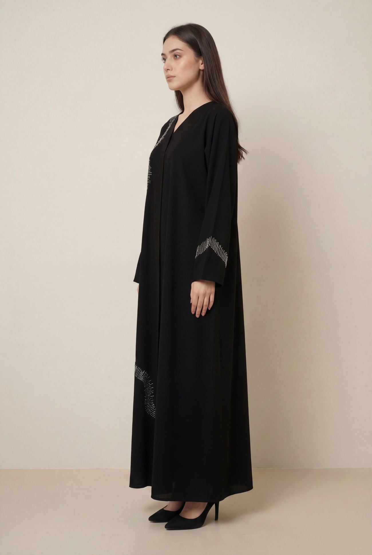 Silver Waves Abaya