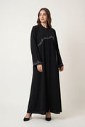 Noir Ocean Bloom Abaya