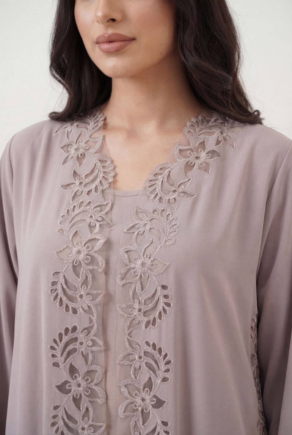 Moonlit Floral Cut Abaya