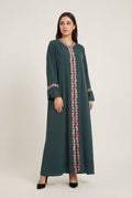 Emerald Bloom Lace Abaya