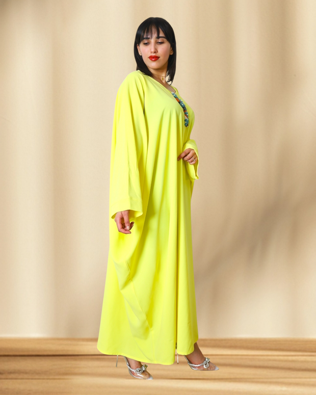 YELLOW FEVER ABAYA STYLE DRESS