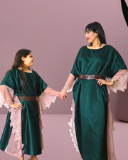 EMERALD GREEN KAFTAN (MOTHER / DAUGHTER DUO)