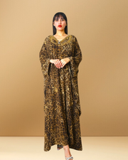 DUBAI BLING LEOPARD KAFTAN