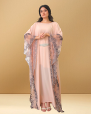 NUDE AND BLUE LACEY KAFTAN