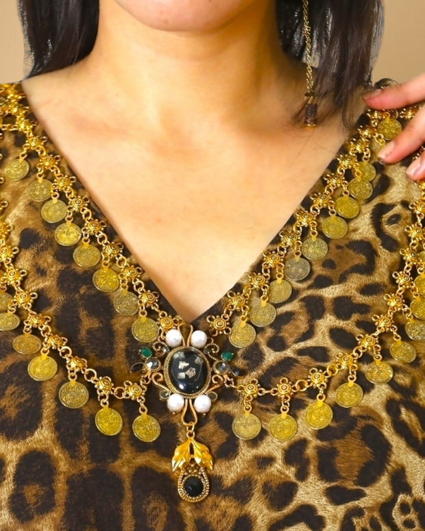 DUBAI BLING LEOPARD KAFTAN