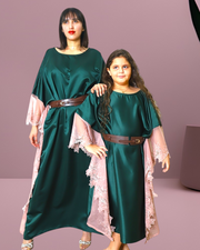 EMERALD GREEN KAFTAN (MOTHER / DAUGHTER DUO)